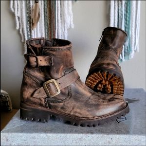 NWB ~ Freebird Biker Black Distressed Boots. Size 6